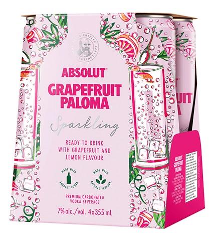 absolut grapefruit paloma 355 ml - 4 cans edmonton liquor delivery