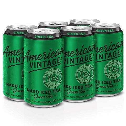 american vintage hard iced tea green tea 355 ml - 6 cans edmonton liquor delivery