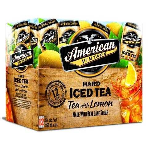 american vintage hard iced tea lemon 355 ml - 12 cans edmonton liquor delivery
