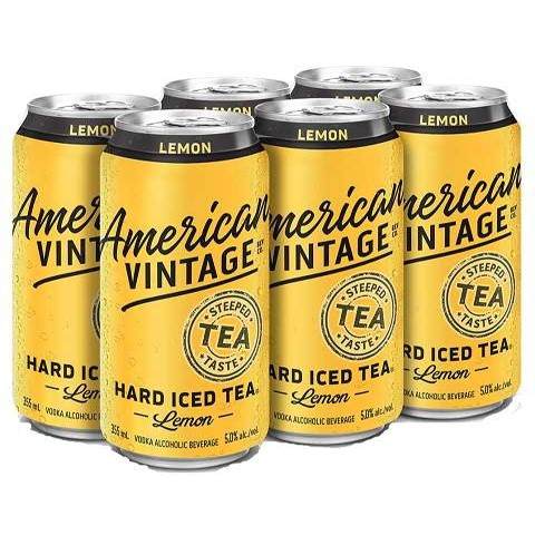 american vintage hard iced tea lemon 355 ml - 6 cans edmonton liquor delivery