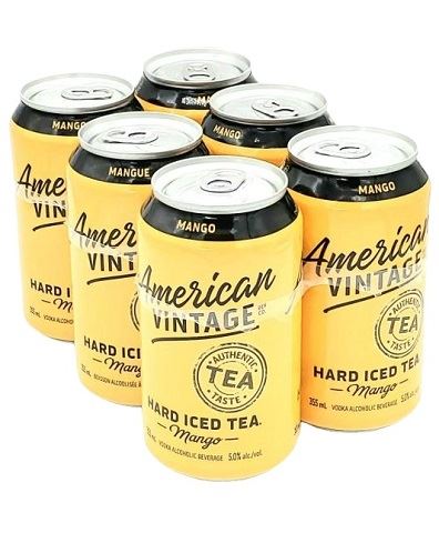american vintage hard iced tea mango 355 ml - 6 cans edmonton liquor delivery