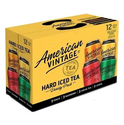 american vintage hard iced tea mixed variety pack 355 ml - 12 cans edmonton liquor delivery