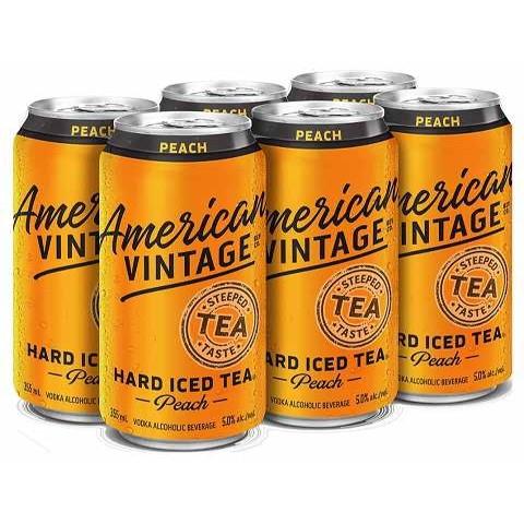american vintage hard iced tea peach 355 ml - 6 cans edmonton liquor delivery