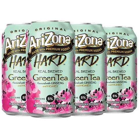 arizona hard green ice tea 355 ml - 6 cans edmonton liquor delivery
