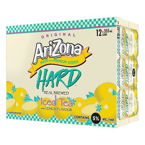 arizona hard lemon iced tea 355 ml - 12 cans edmonton liquor delivery