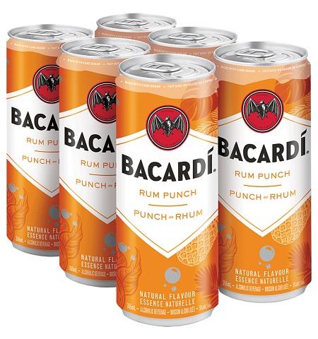 bacardi rum punch 355 ml - 6 cans edmonton liquor delivery