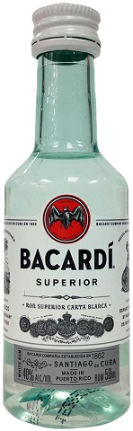 bacardi superior white rum 50 ml single bottle edmonton liquor delivery