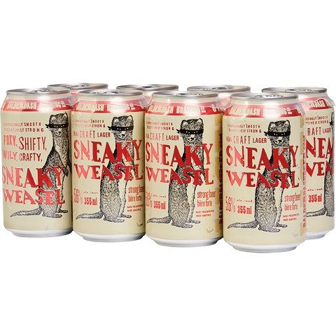 balderdash sneaky weasel lager 355 ml - 8 cans edmonton liquor delivery