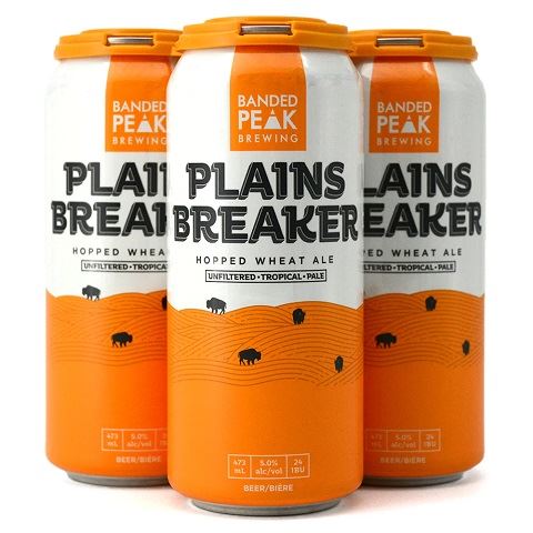 banded peak plains breaker wheat ale 473 ml - 4 cans edmonton liquor delivery