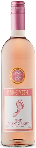 barefoot pink pinot grigio 750 ml single bottle edmonton liquor delivery