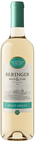 beringer main & vine pinot grigio 750 ml single bottle edmonton liquor delivery