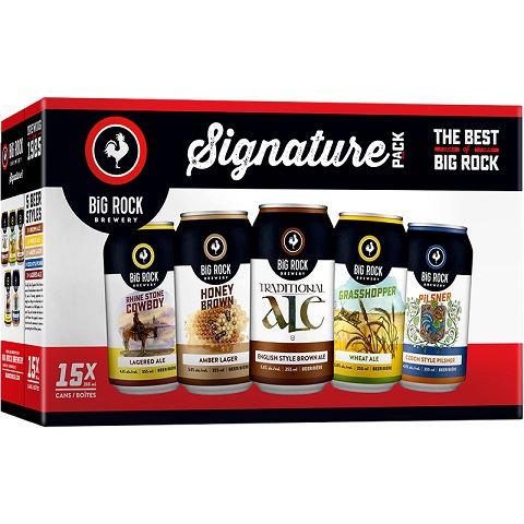 big rock signature variety pack 355 ml - 15 cans edmonton liquor delivery