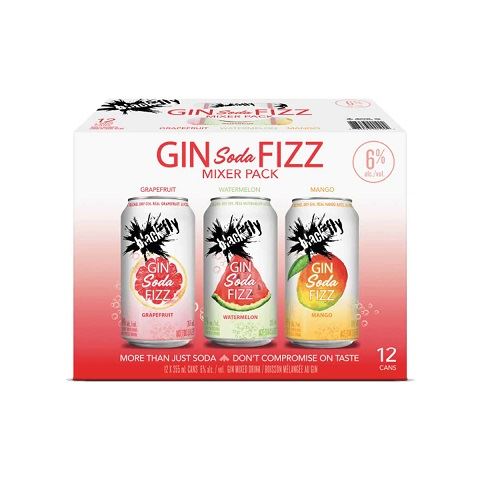 black fly gin soda fizz mixer pack 355 ml - 12 cans edmonton liquor delivery