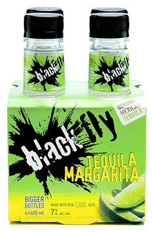 black fly tequila margarita 400 ml - 4 bottles edmonton liquor delivery