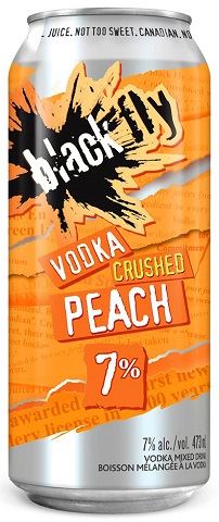 black fly vodka crushed peach 473 ml single can edmonton liquor delivery