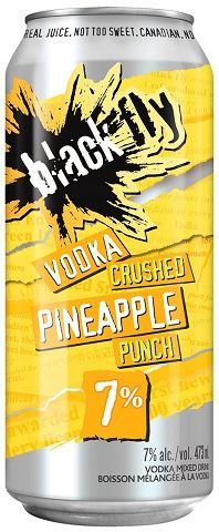 black fly vodka crushed pineapple punch 473 ml single can edmonton liquor delivery