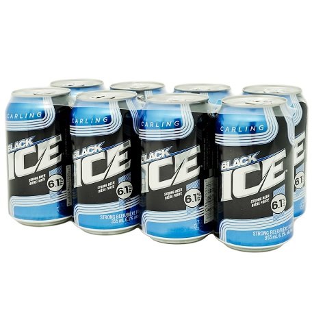 black ice 355 ml - 8 cans edmonton liquor delivery
