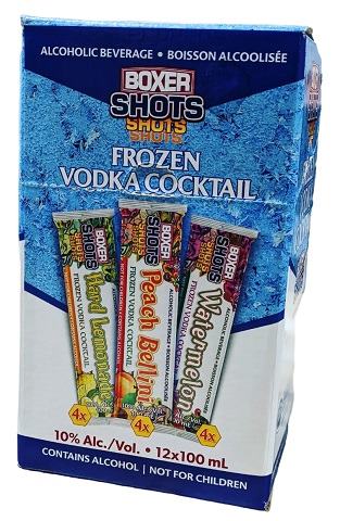 boxer shots frozen vodka cocktail 100 ml 12 box edmonton liquor delivery