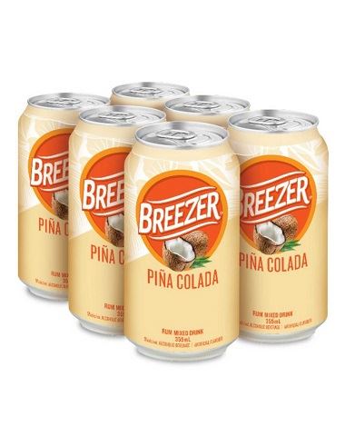 breezer pina colada 355 ml - 6 cans edmonton liquor delivery