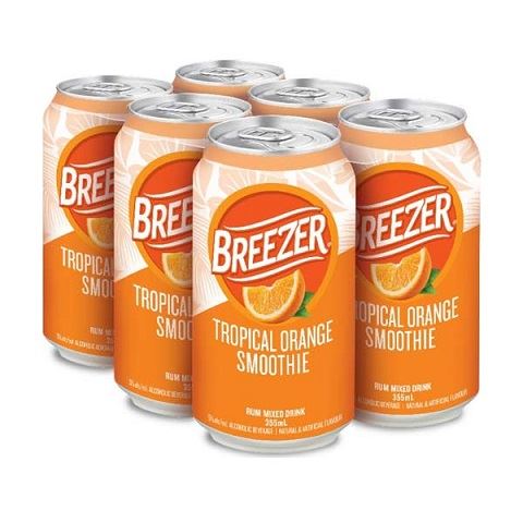 breezer tropical orange 355 ml - 6 cans edmonton liquor delivery