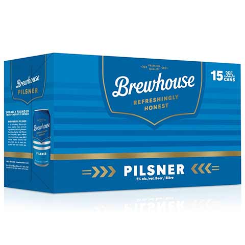 brewhouse pilsner 355 ml - 15 cans edmonton liquor delivery