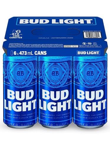 bud light 473 ml - 6 cans edmonton liquor delivery