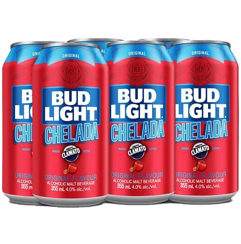 bud light chelada 355 ml - 6 cans edmonton liquor delivery