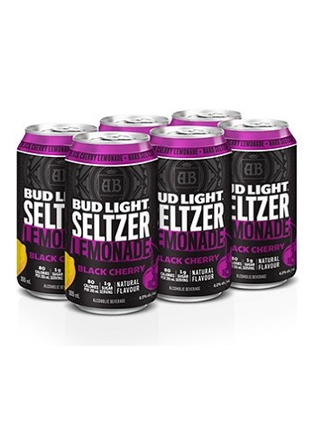 bud light seltzer lemonade black cherry 355 ml - 6 cans edmonton liquor delivery