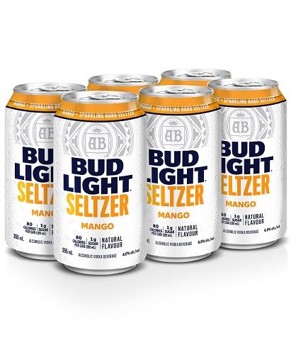 bud light seltzer mango 355 ml - 6 cans edmonton liquor delivery