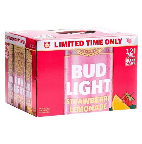 bud light strawberry lemonade 355 ml - 12 cans edmonton liquor delivery