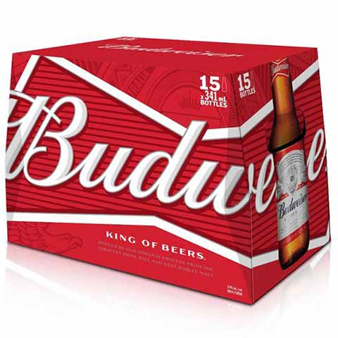 budweiser 341 ml - 15 bottles edmonton liquor delivery