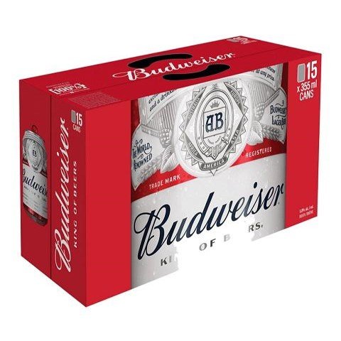 budweiser 355 ml - 15 cans edmonton liquor delivery