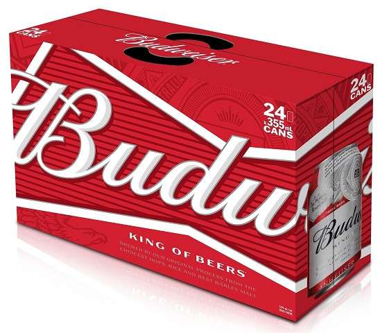 budweiser 355 ml - 24 cans edmonton liquor delivery