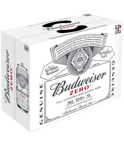budweiser zero 355 ml - 12 cans edmonton liquor delivery