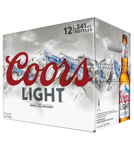 coors light 341 ml - 12 bottles edmonton liquor delivery