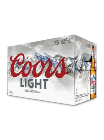 coors light 341 ml - 15 bottles edmonton liquor delivery
