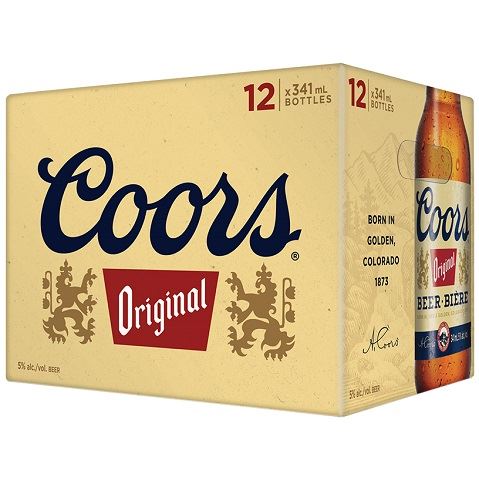 coors original 341 ml - 12 bottles edmonton liquor delivery