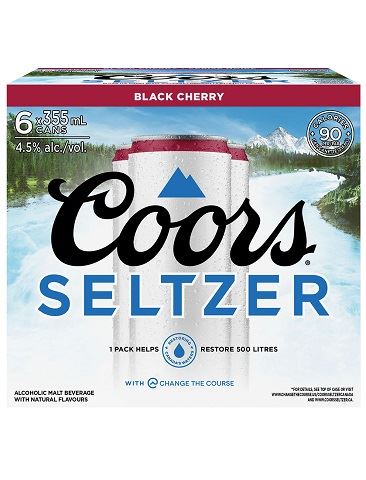 coors seltzer blackcherry 355 ml - 6 cans edmonton liquor delivery