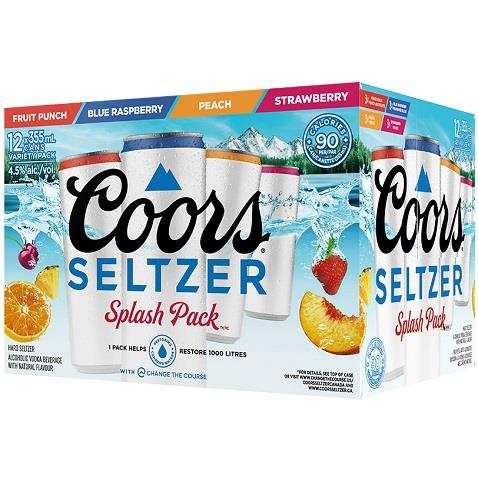 coors seltzer splash pack 355 ml - 12 cans edmonton liquor delivery