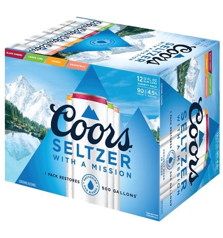 coors seltzer variety pack 355 ml - 12 cans edmonton liquor delivery