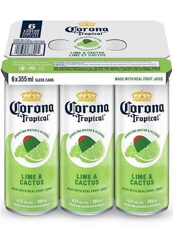 corona tropical cactus lime 355 ml - 6 cans edmonton liquor delivery