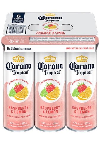 corona tropical raspberry lemon 355 ml - 6 cans edmonton liquor delivery