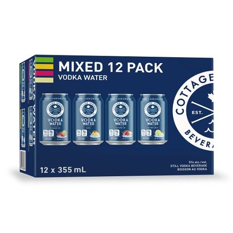 cottage springs vodka water mixed pack 355 ml - 12 cans edmonton liquor delivery