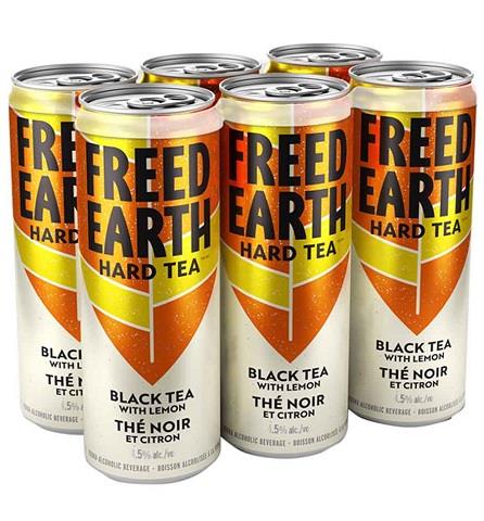 freed earth black tea with lemon 355 ml - 6 cans edmonton liquor delivery