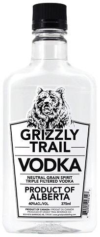 grizzly trail vodka 375 ml single bottle edmonton liquor delivery