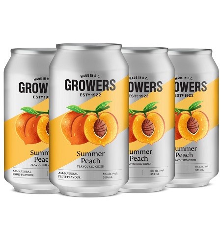 growers peach 355 ml - 6 cans edmonton liquor delivery