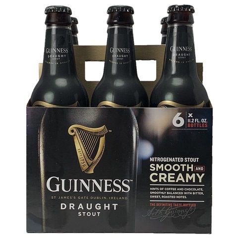 guinness draught 330 ml - 6 bottles edmonton liquor delivery