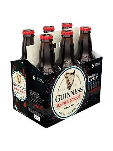 guinness extra stout 330 ml - 6 bottles edmonton liquor delivery