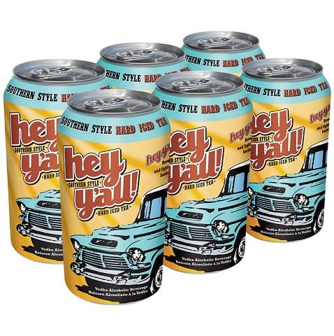 hey y'all hard iced tea orignal 341 ml - 6 cans edmonton liquor delivery