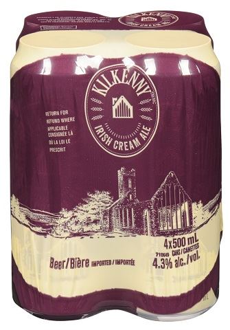 kilkenny cream ale 500 ml - 4 cans edmonton liquor delivery